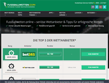 Tablet Screenshot of fussballwetten.com